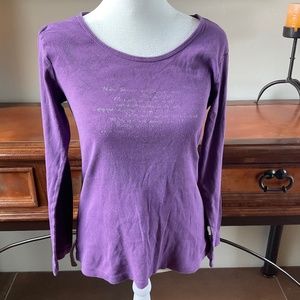 Metro 7 Long Sleeve Shirt. Purple with Silver Graphics. Size L